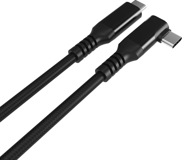 Fuj:tech USB-C 90° - USB-C-kabel, 1 m, svart