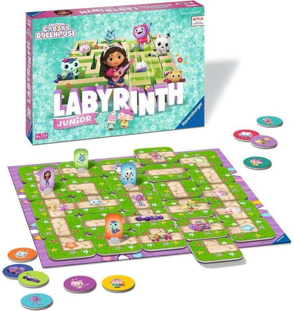 Ravensburger Föränderlig Labyrint Gabby's Dollhouse Junior -brädspel
