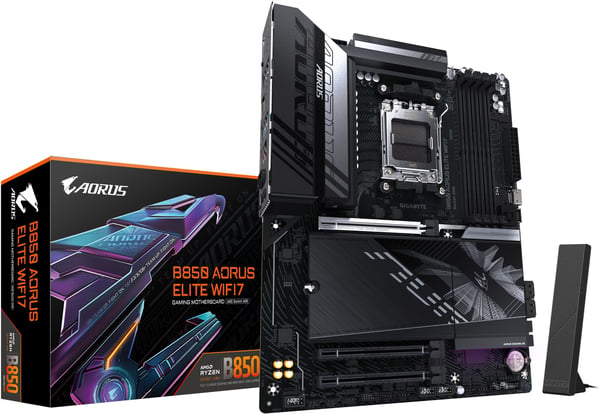 Gigabyte B850 Aorus Elite WiFi 7 ATX-moderkort, AM5