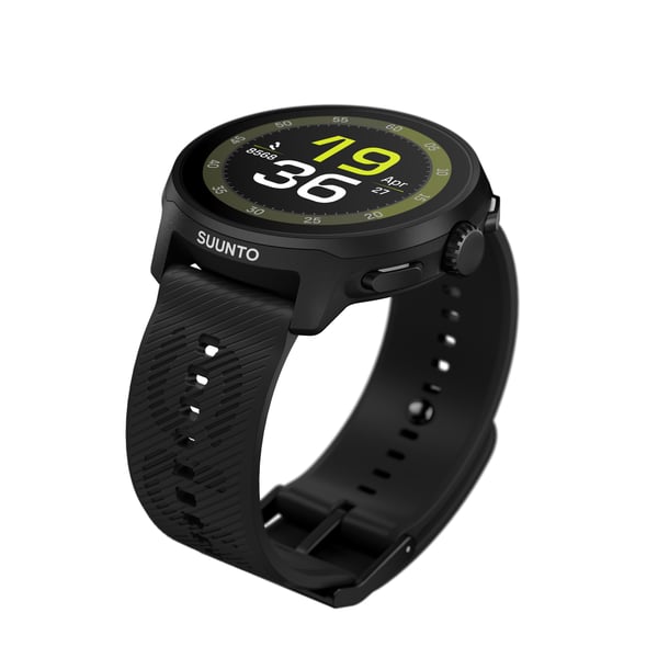 Suunto Run sportklocka, 46 mm, med helsvart silikonarmband