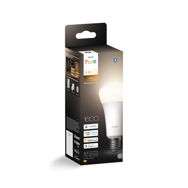 Philips Hue LED-smartlampa, White, E27, 1600 lm