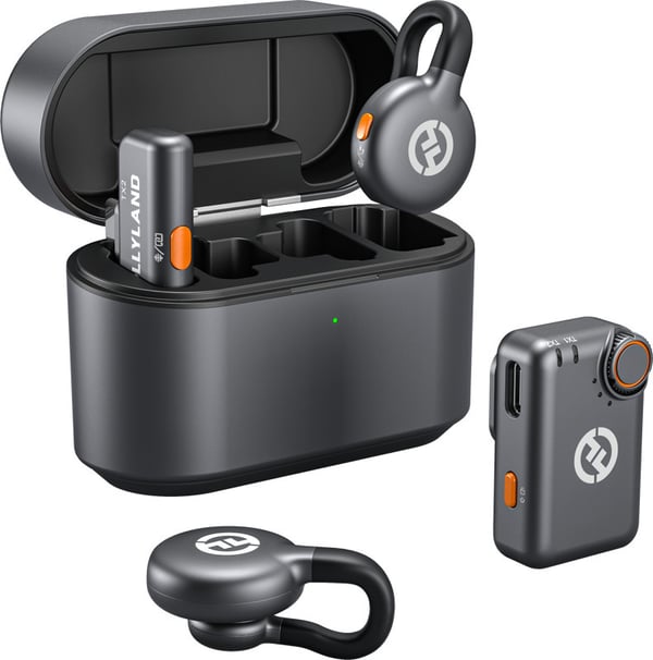 Hollyland LARK M2S Mini Combo trådlös lavalier-mikrofon, stjärngrå