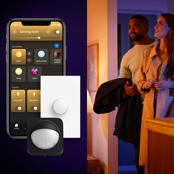 Philips Hue Essential startpaket, 3 st GU10-smartlampor