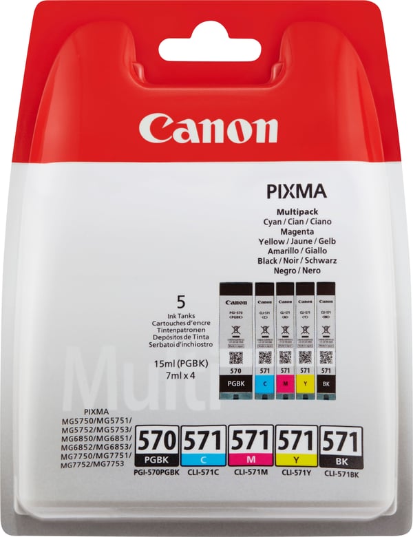 Canon CLI-571 / PGI-570 - bläckpatronpaket, 5 färger