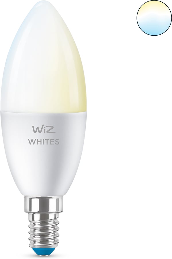 WiZ smartlampe, E14, tunable white - nuancer af hvidt lys, Wi-Fi, 2700-6500 K, 470 lm