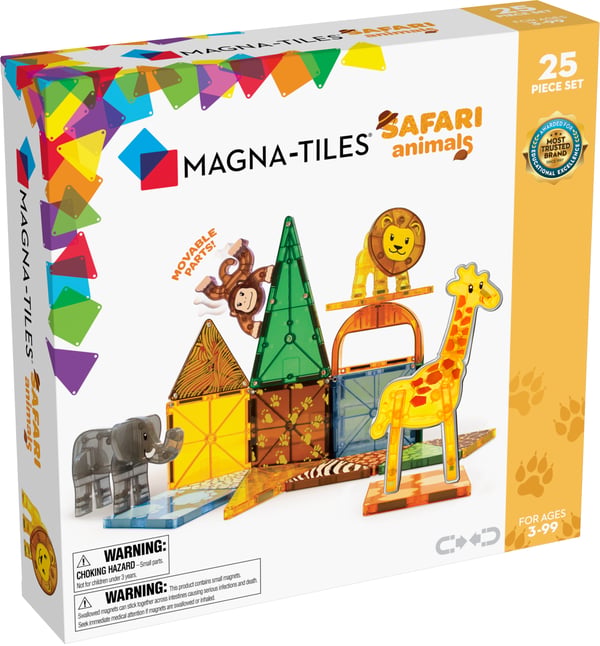 MAGNA-TILES Safari-djur - magnetbyggsats, 25 delar