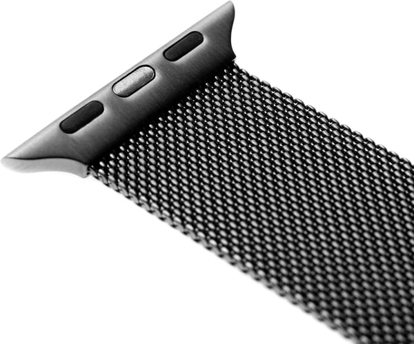 Fixeret mesh-armbånd til smartwatch, Apple Watch 42 / 44 / 45 / 49 mm, sort