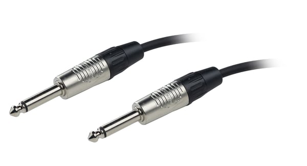 Fuj:tech 6,3 mm TS hane – 6,3 mm TS hane instrumentkabel, 1 m, svart
