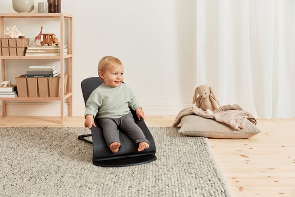 BabyBjörn Gungstol Balance Soft Vävd Mélange, Mörkgrå/Grå