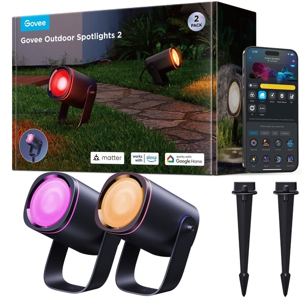 Govee Outdoor Spotlights LED-strålkastare, 2-pack