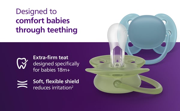 Philips Avent Ultra Soft napp, över 18 mån, 4 st, flerfärgad