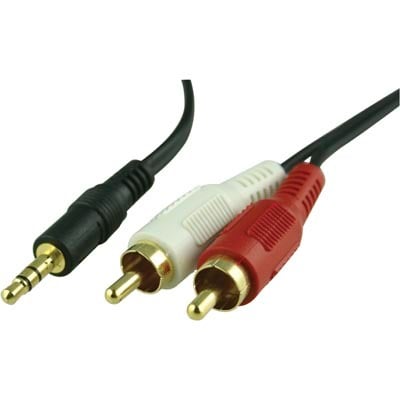 InLine 2 x RCA hane - 3,5 mm hane-kabel, 1,8 m