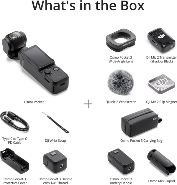 DJI Osmo Pocket 3 Creator Combo -videokamera
