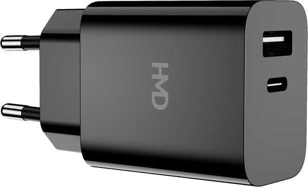 HMD Dual Port Väggladdare 30 W - nätadapter, svart