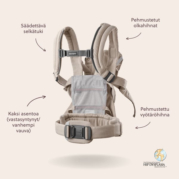 BabyBjörn Harmony Woven Mélange bärsele, ljus beige