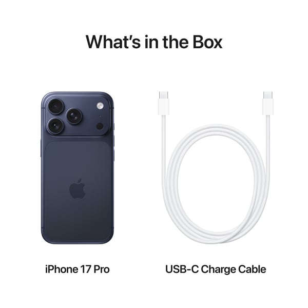 Apple iPhone 17 Pro 1 Tt telefon, mörkblå