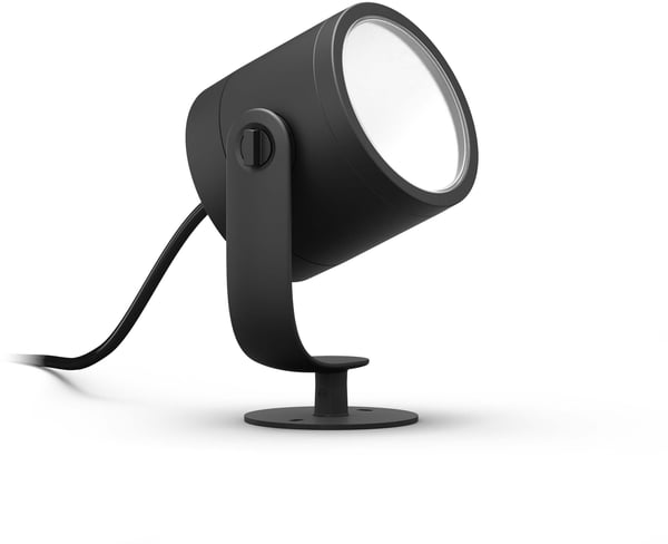 Philips Lily XL HUE Outdoor vit och färg ambiance -trädgårdsspotlight, 24 V, 24 cm, antracit, för utomhusbruk 15 W