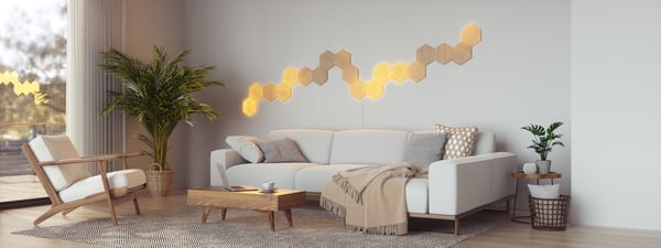 Nanoleaf Elements Träliknande Hexagoner Startpaket -startpaket, 7-panelspaket