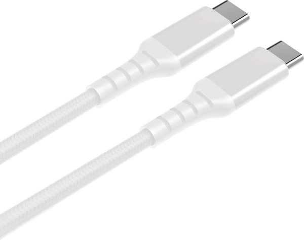 Fuj:tech USB-C - USB-C -kabel, 1m, vit