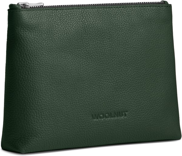 Woolnut Leather Pouch -tilbehørstaske, grøn
