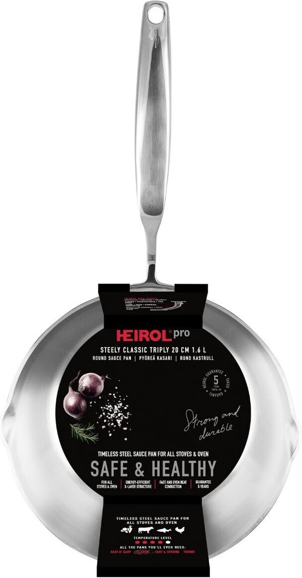 Heirol Steely Classic Triply -kastrull, 20 cm/1,6 L