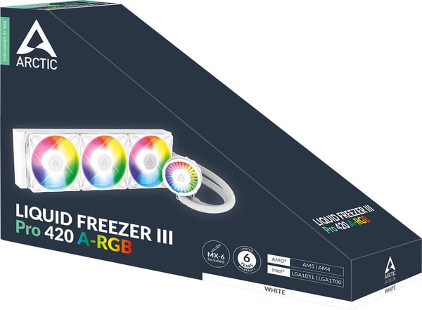 ARCTIC Liquid Freezer III Pro 420 A-RGB vätskekylningssystem, vit