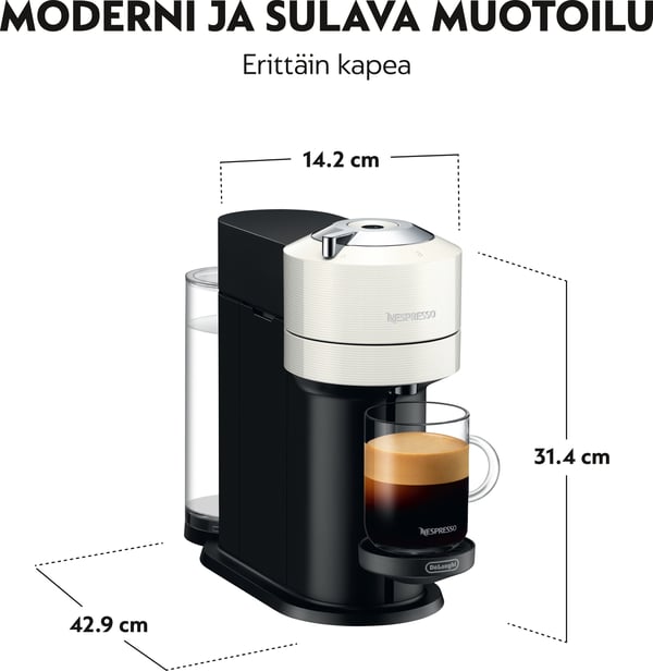 Nespresso Vertuo Next -kapselmaskine, hvid
