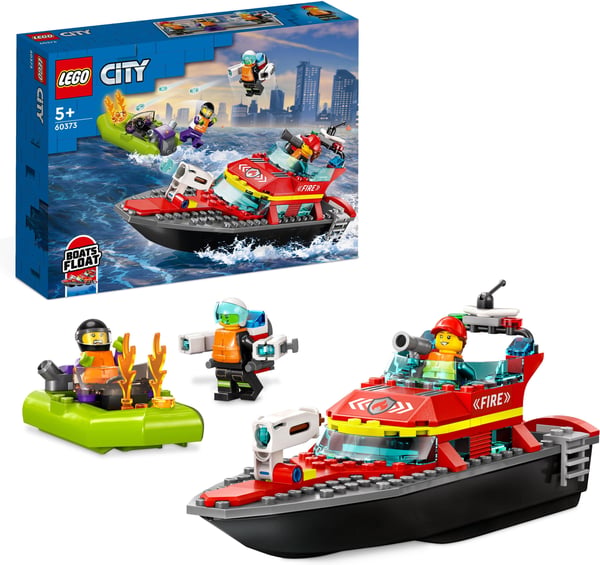 LEGO City Brandräddningsbåt 60373 Bygg- och lekset (144 delar)