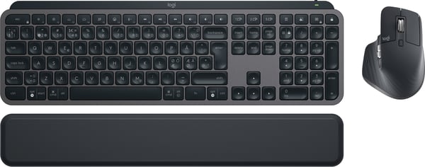 Logitech MX Keys S Combo -tangentbord och mus med handledsstöd, grafitgrå