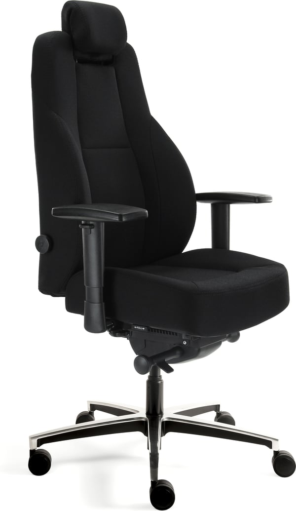 TC FREE B1 24/7 -arbetsstol, svart tyg