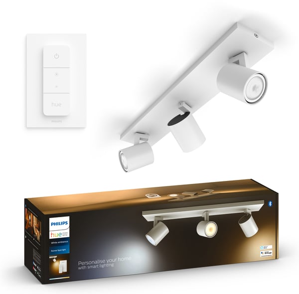 Philips Hue Runner vit ambiance - smart spotlights, 3-delad, vit, BT, 3 x 4,2 W