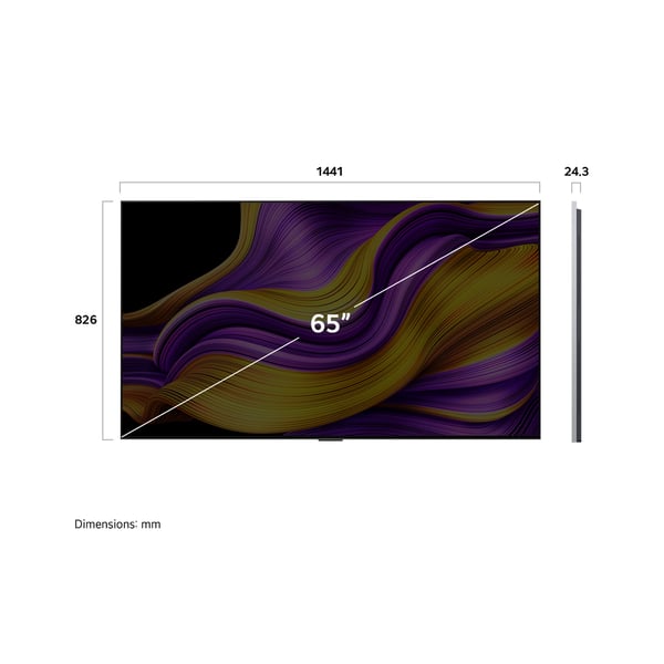 LG 65'' OLED evo G5 – 4K-TV med stativ