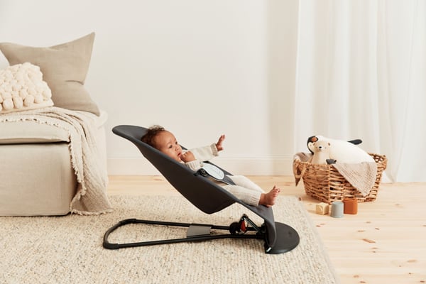 BabyBjörn Gungstol Balance Soft Vävd Mélange, Mörkgrå/Grå