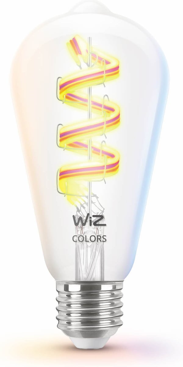 WiZ smartlampe, E27, ST64, RGB, Wi-Fi, 2200-6500 K, 470 lm, 1 stk