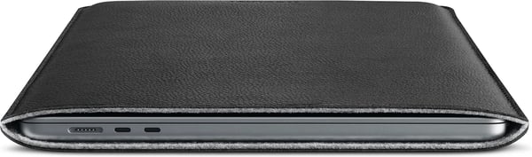 Woolnut Leather Sleeve -beskyttelseslomme 15" MacBook Air, sort