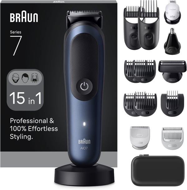Braun All-in-One Serie 7 multifunktionstrimmer, AIO7580, blå Braun All-in-One Serie 7 multifunktionstrimmer, AIO7580, blå