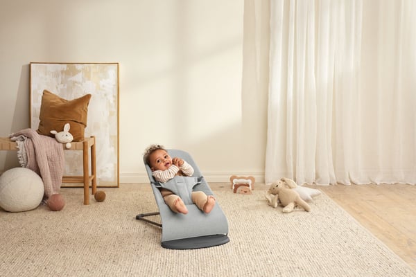 BabyBjörn Bouncer Bliss Vecklad Mélange babysitter, Ljusgrå