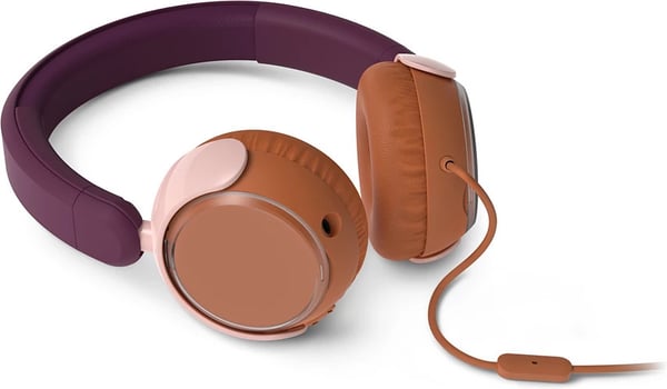 Philips TTAK2000MP/00 trådbundna hörlurar för barn, rödviolett