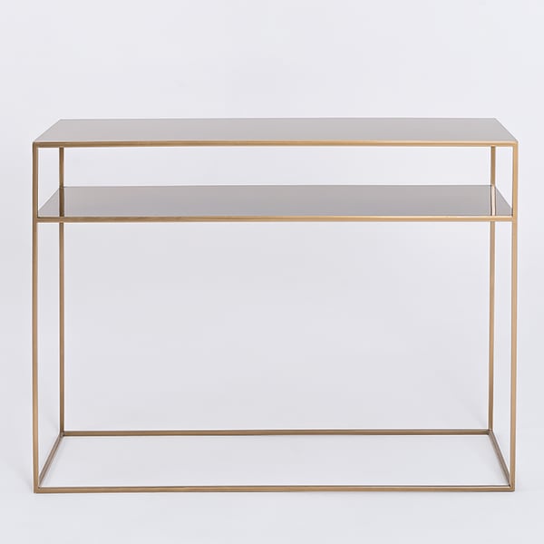Konsolipöytä, TENSIO 2 FLOOR METAL, 100x35 cm, Kulta