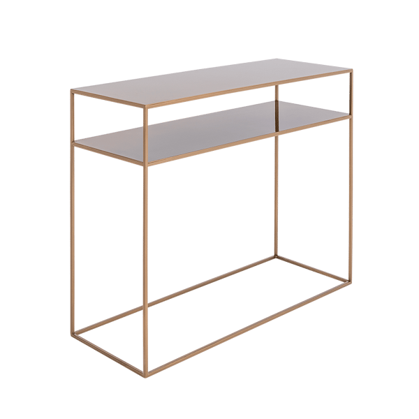 Konsolipöytä, TENSIO 2 FLOOR METAL, 100x35 cm, Kulta