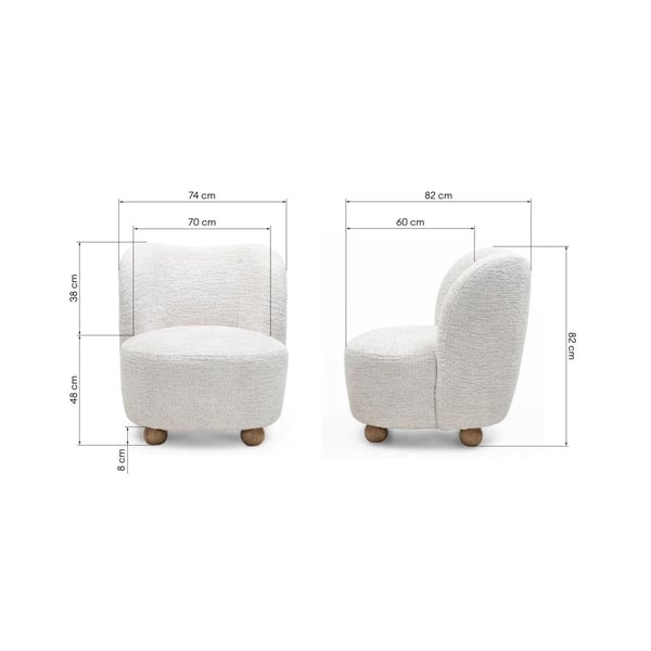 Lepotuoli, IMAMI, 82x74x82 cm, Beige