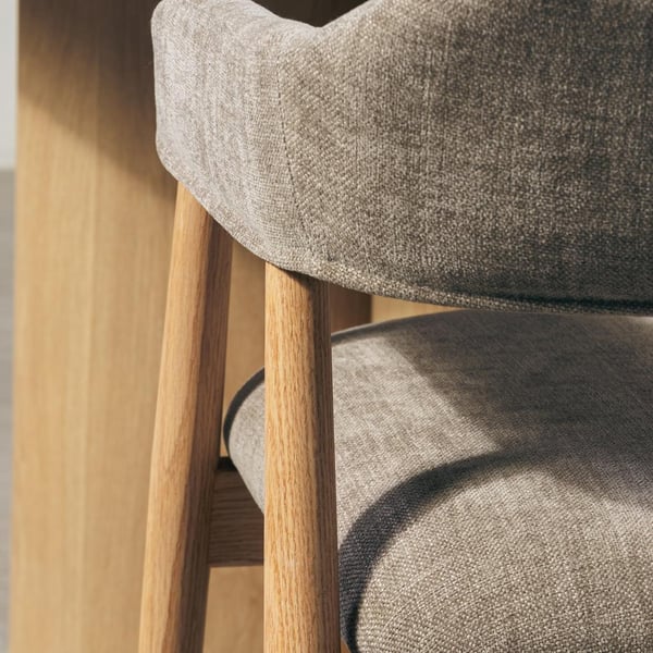 Polstret Stol, LARIS, 81x57x54 cm, Beige