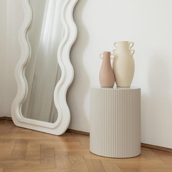 Sidebord, RYU, 35x35x45 cm, Grå Beige
