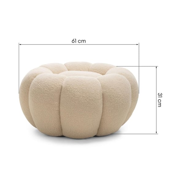 Rahi, PERLE, 61x61x31 cm, Beige