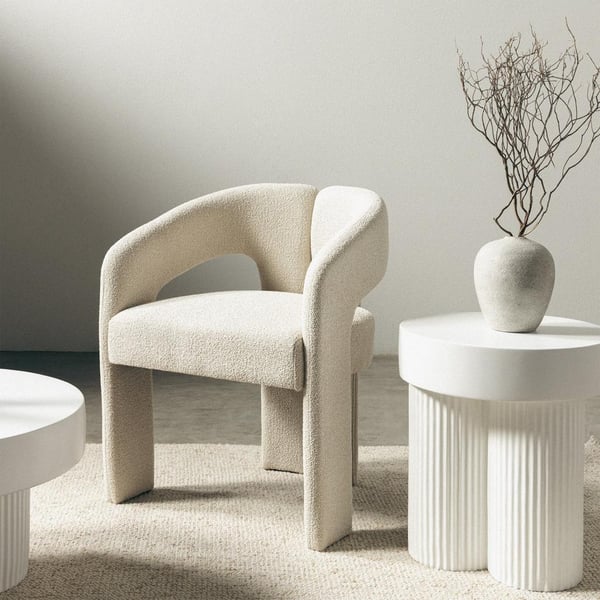 Polstret Stol, JOEL, 77x62x56 cm, Beige