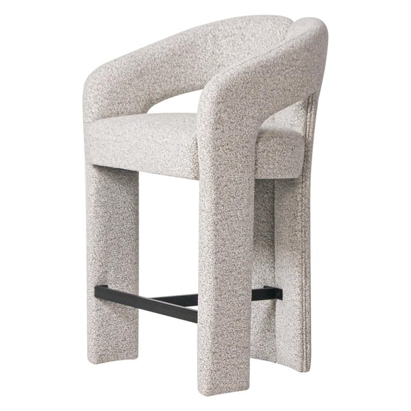Polstret skammel, JOEL, 58x51x91 cm, beige