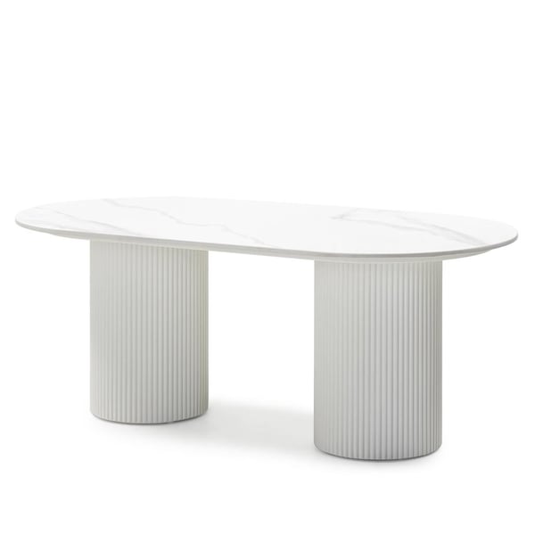 Sofabord, MARBELLA, 47x120x60 cm, Off White