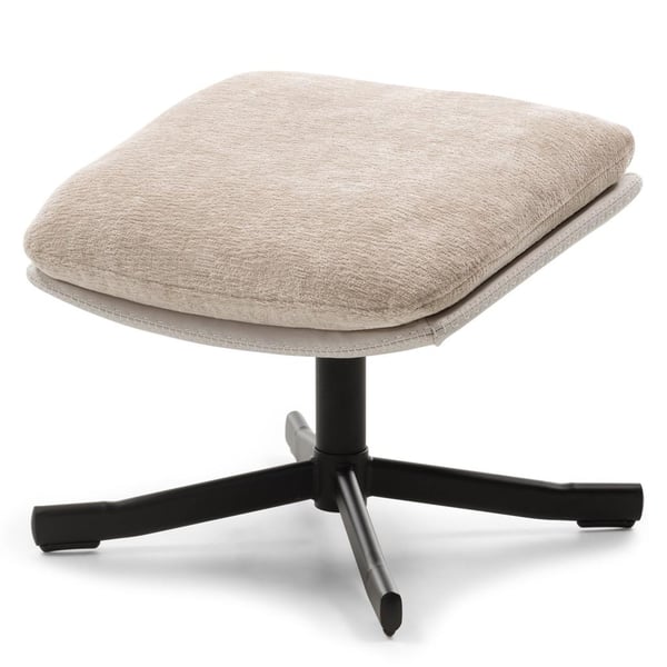Drejestol med Fodskammel, UNO, 102x77.5x90 cm, Beige