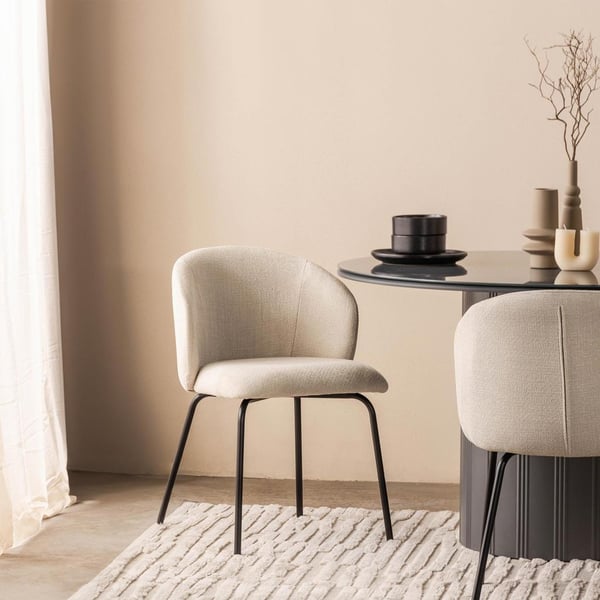 Spisestol, LUEUR, 78x55x58,5 cm, Lys Beige