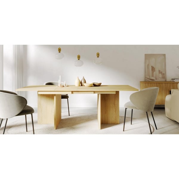 Spisebord, 140-200 cm ASK, 90x140-200x90 cm, Eg
